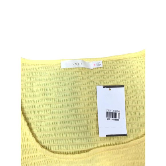 NWT! NORDSTROM LUSH Yellow Crop Top-Size Medium - Picture 9 of 11